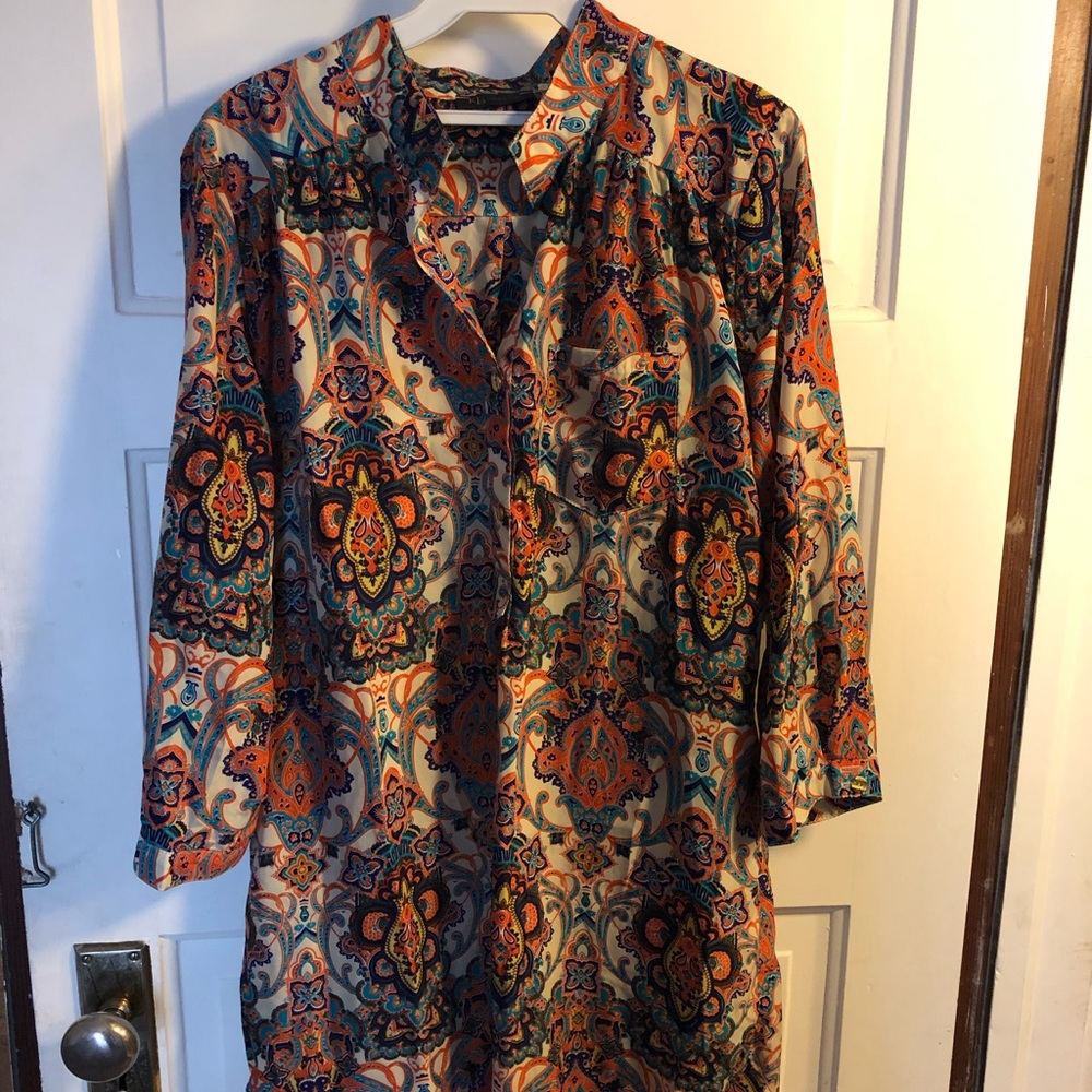 Boutique Brand Paisley Print Tunic - L